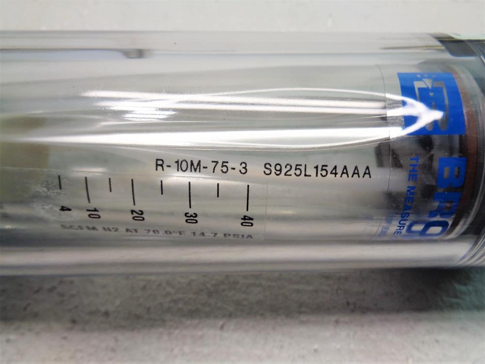 Brooks 1" NPT Glass Tube Variable Area Flow Meter #1303AZ01